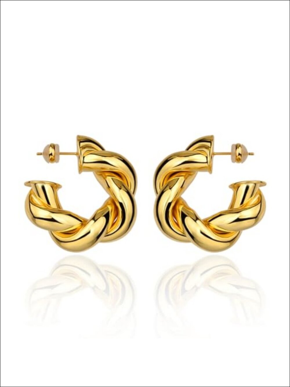 Chunky Gold Hoop Earrings Open Teardrop Lightweight Hypoallergenic Women